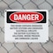 Signmission This Room Contains Energized Battery Systems Danger Sign, Plastic, 14in W x 10in L, 2PK OS-2PACK-DS-P-1014-L-2301 - alternate 7